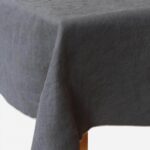 Linen Linen tablecloth - 150 x 250 cm - charcoal gray - Image 2