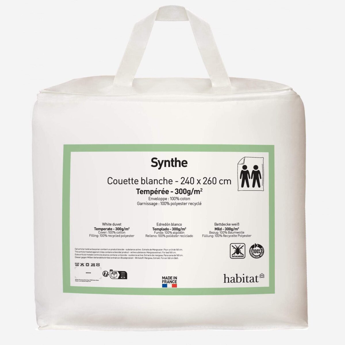 Synthe Hardened synthetic quilt - 300 gr/m² - 240 x 260 cm - Image 3