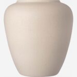Aurely Stone vase - 21 x 23 cm - Beige - Image 3