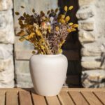 Aurely Stone vase - 21 x 23 cm - Beige - Image 5