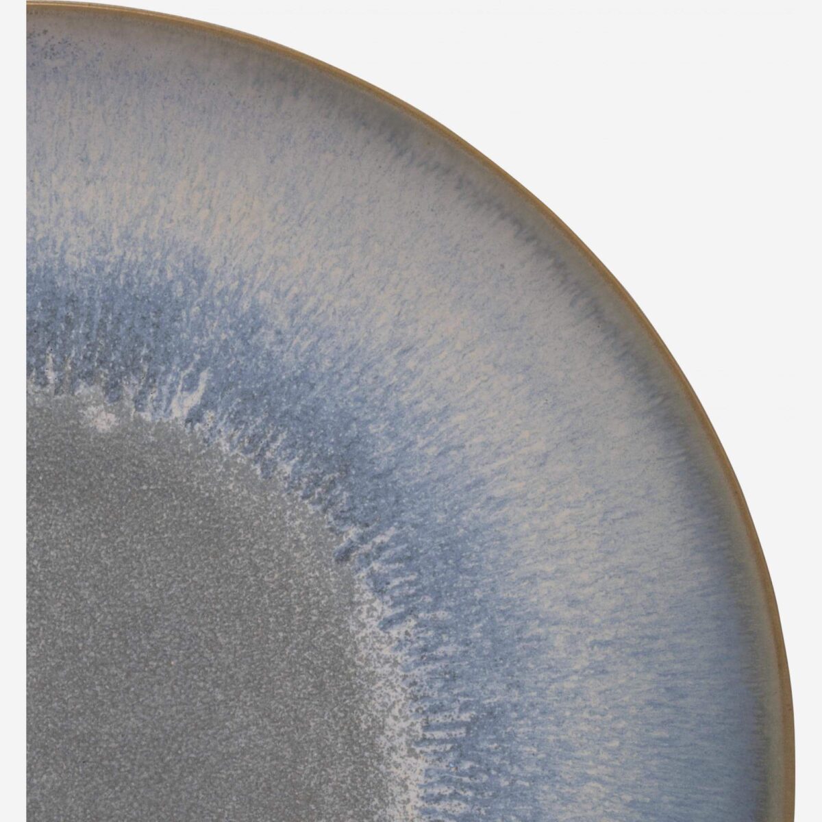 Asta Stoneware dinner plate - 25 cm - Blue and brown - Image 4