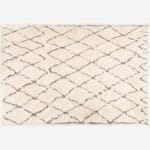 JIDDETH cotton carpet 170x240cm black and white