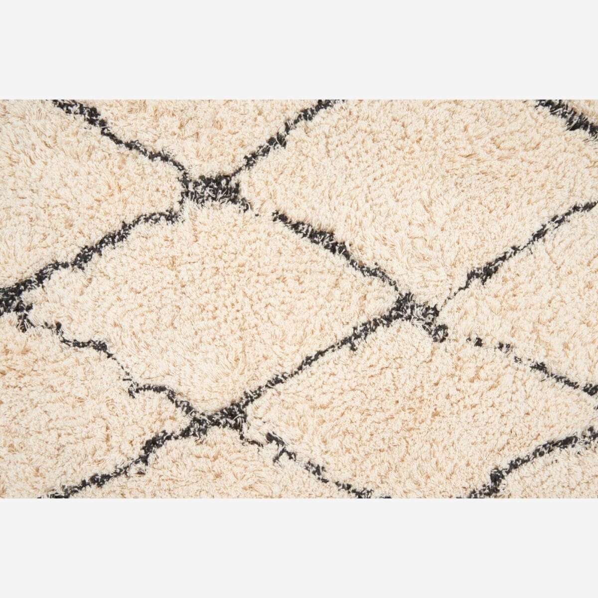 JIDDETH cotton carpet 170x240cm black and white - Image 4