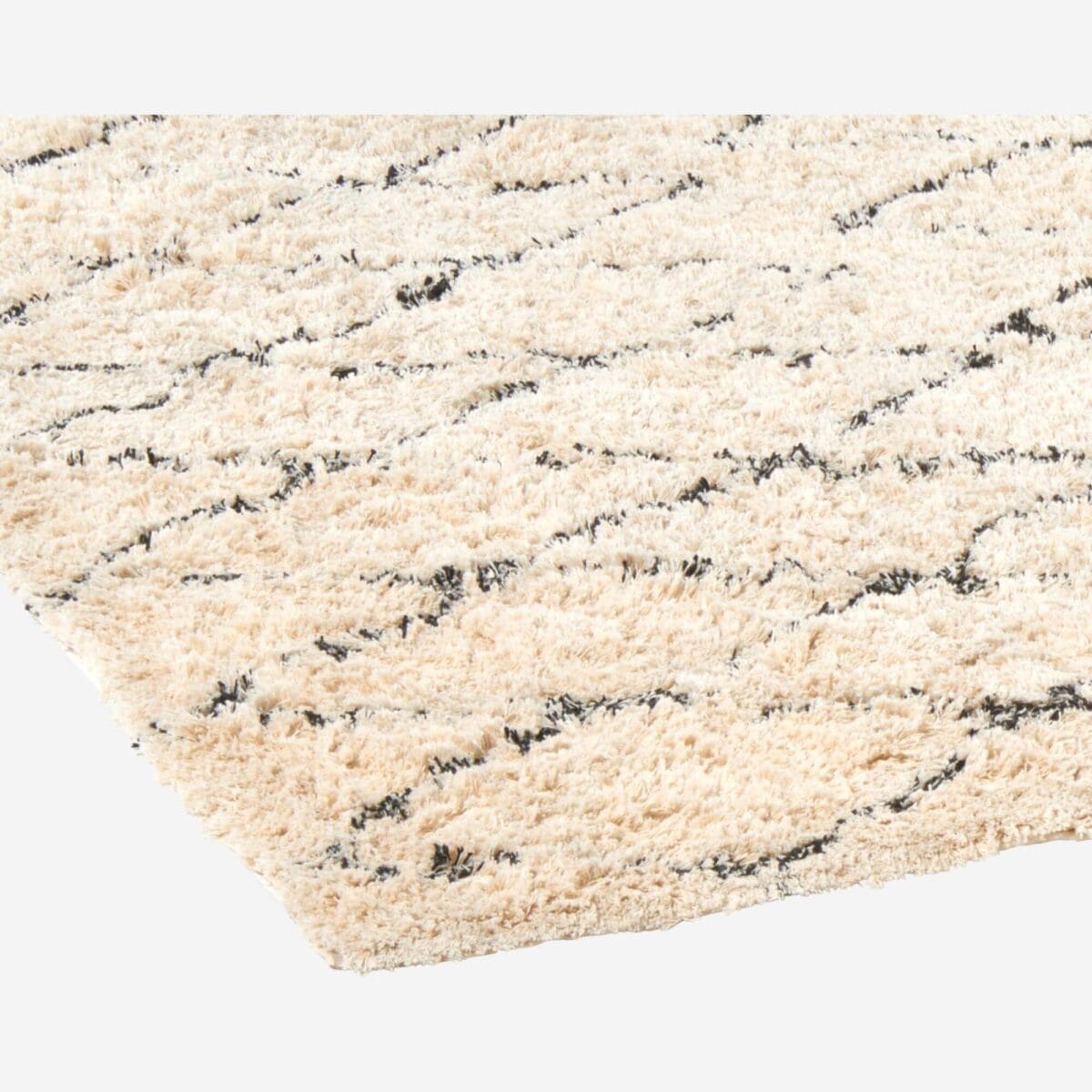 JIDDETH cotton carpet 170x240cm black and white - Image 6