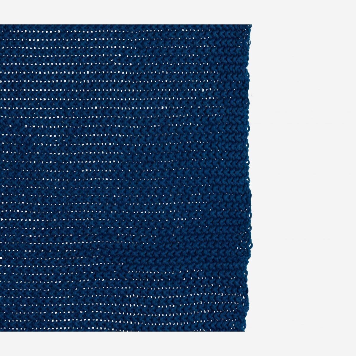 LOU Βαμβακερό πλεκτό ριχτάρι - 130 x 170 cm - Μπλε - Image 3