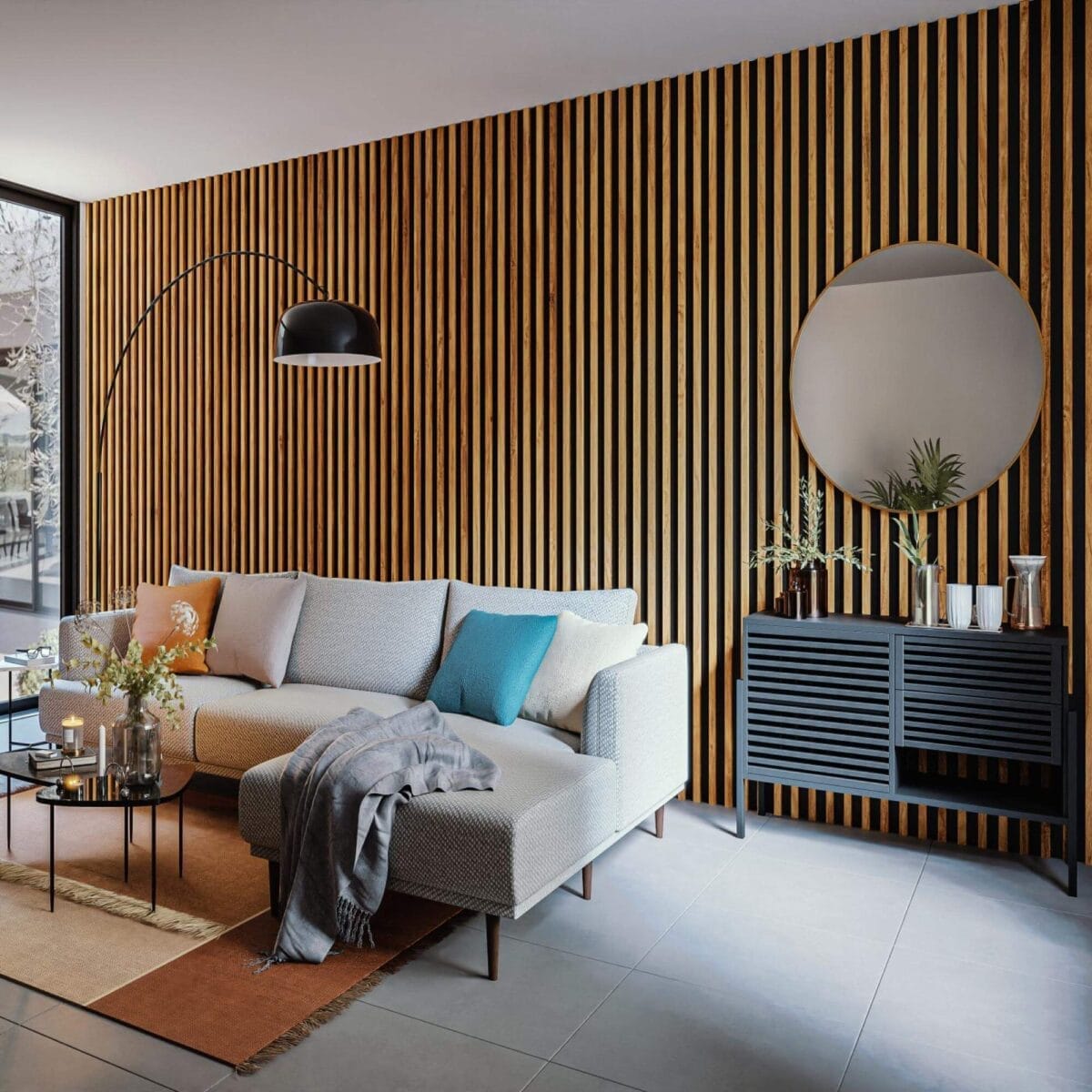 IVA Round mirror - 82 cm - Gold - Image 2