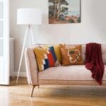 LOU knitted cotton throw burgundy-130x170 - Image 4