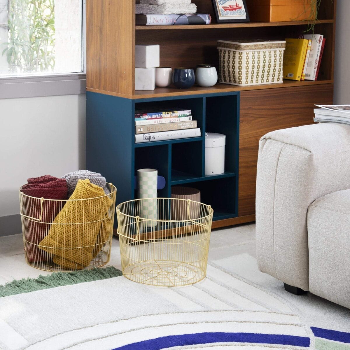 LOU knitted cotton throw burgundy-130x170 - Image 7