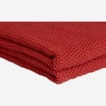 LOU knitted cotton throw burgundy-130x170 - Image 9