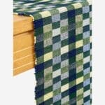 OTMAN Σετ 2 επιτραπέζιων runners - 40 x 140 cm - Πράσινο μπλε μπεζ - Image 3