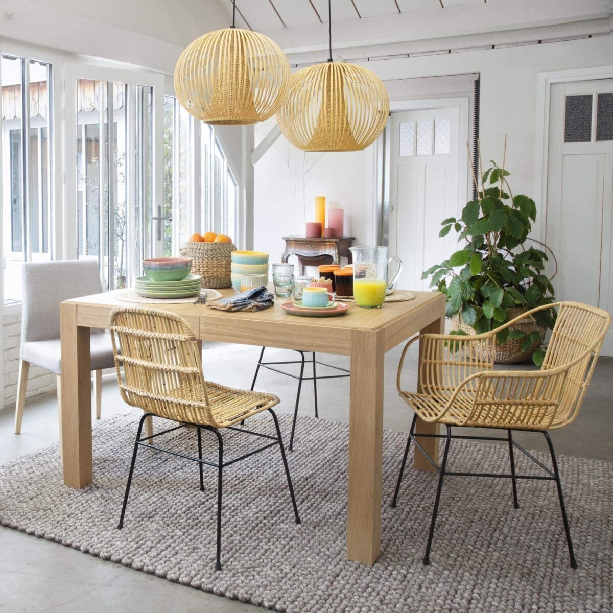 DRIO Rectangular extending oak table - Image 2