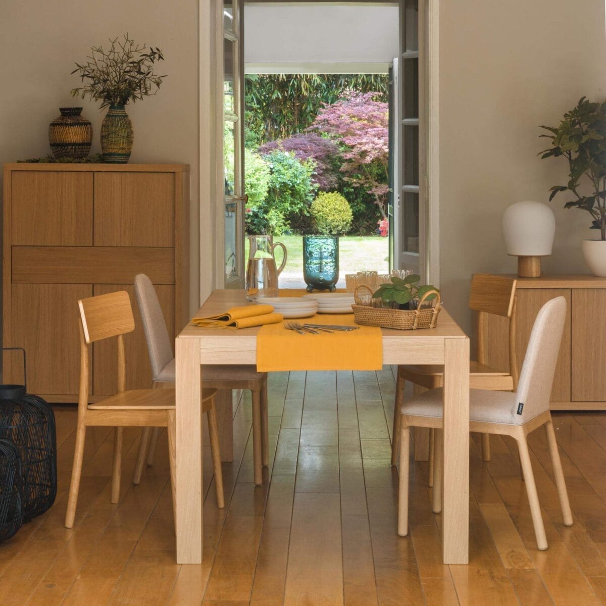 DRIO Rectangular extending oak table - Image 11