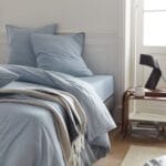 SKYE cotton duvet cover 200x200cm siel - Image 2