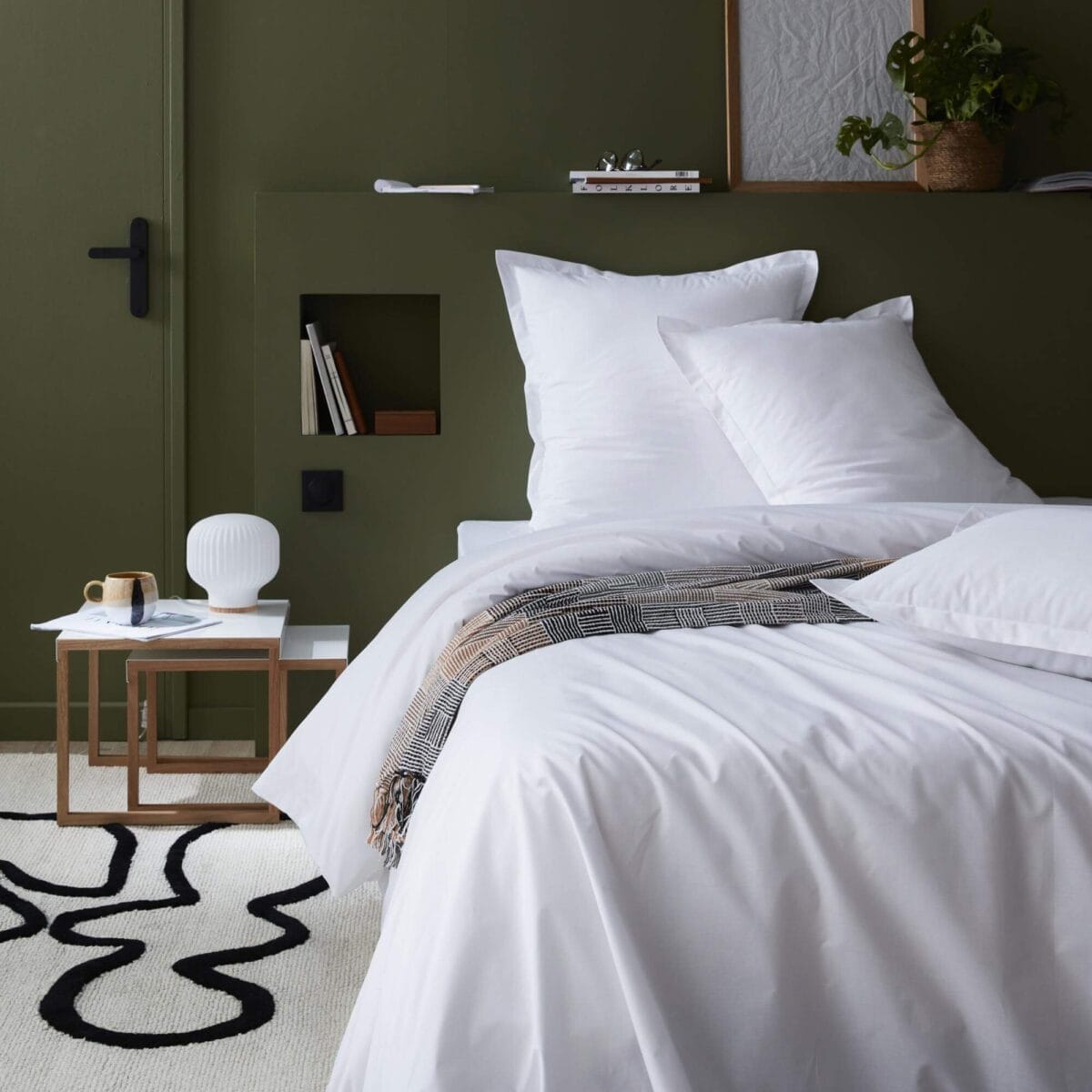 PERCALE βαμβακερό κατωσέντονο 140x200cm λευκό - Image 2