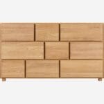 HANITA low chest of drawers natural oak