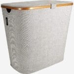 BARNABE μεγάλο καλάθι απλύτων με ύφασμα και μπαμπού γκρί