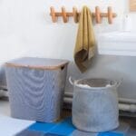 BARNABE μεγάλο καλάθι απλύτων με ύφασμα και μπαμπού γκρί - Image 12