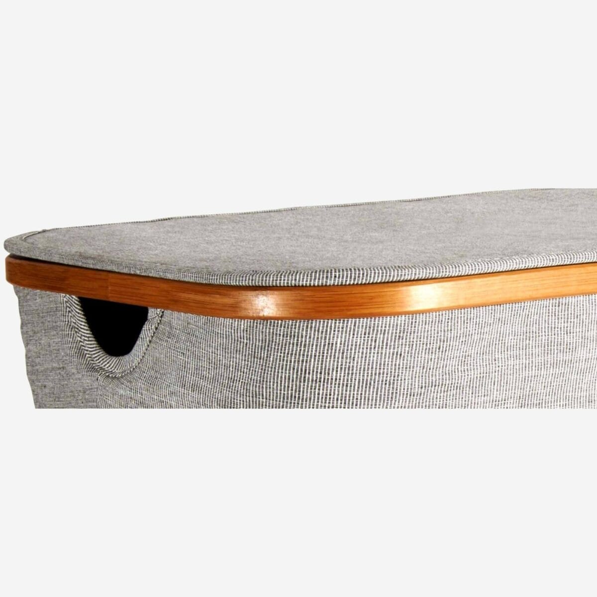 BARNABE μεγάλο καλάθι απλύτων με ύφασμα και μπαμπού γκρί - Image 13