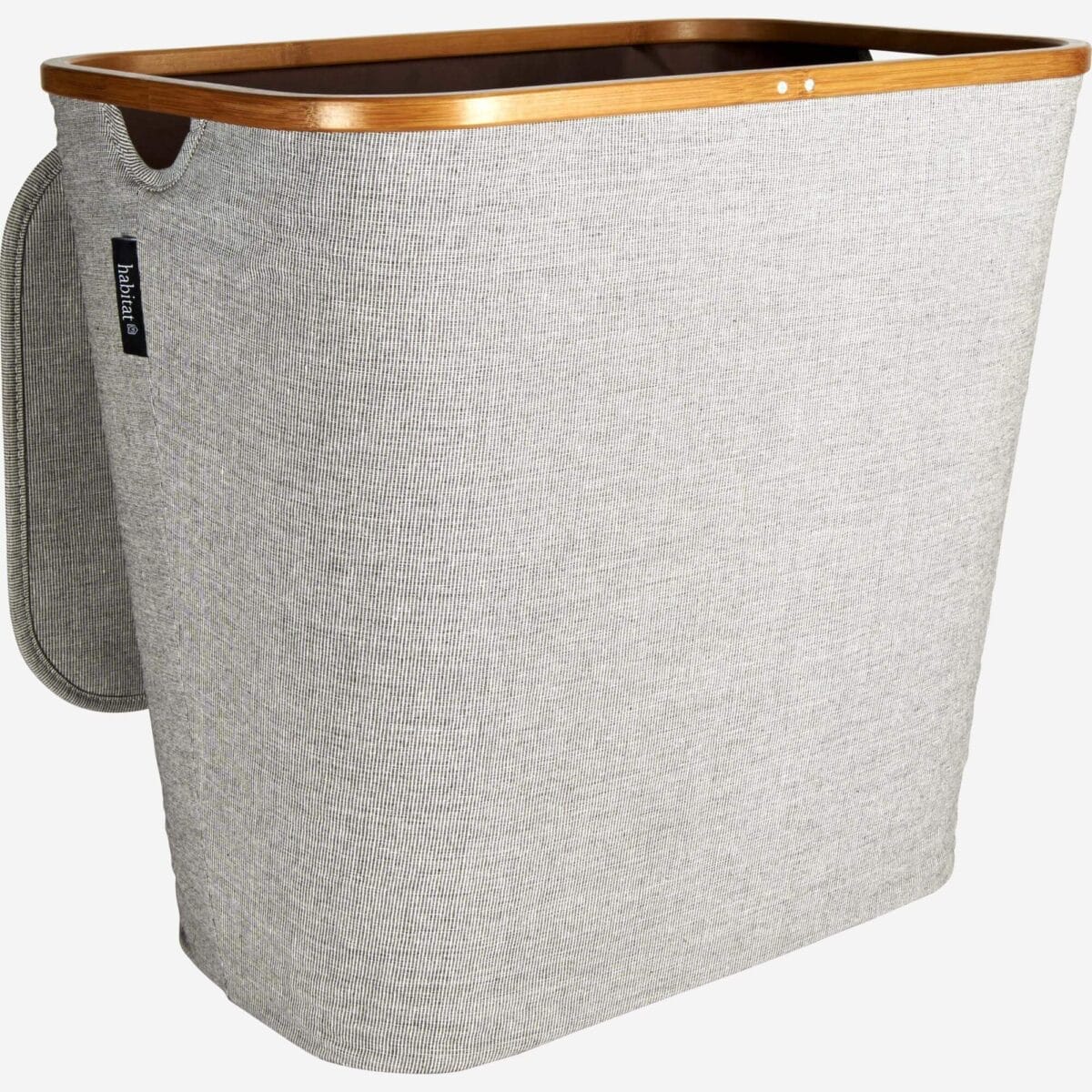 BARNABE μεγάλο καλάθι απλύτων με ύφασμα και μπαμπού γκρί - Image 7