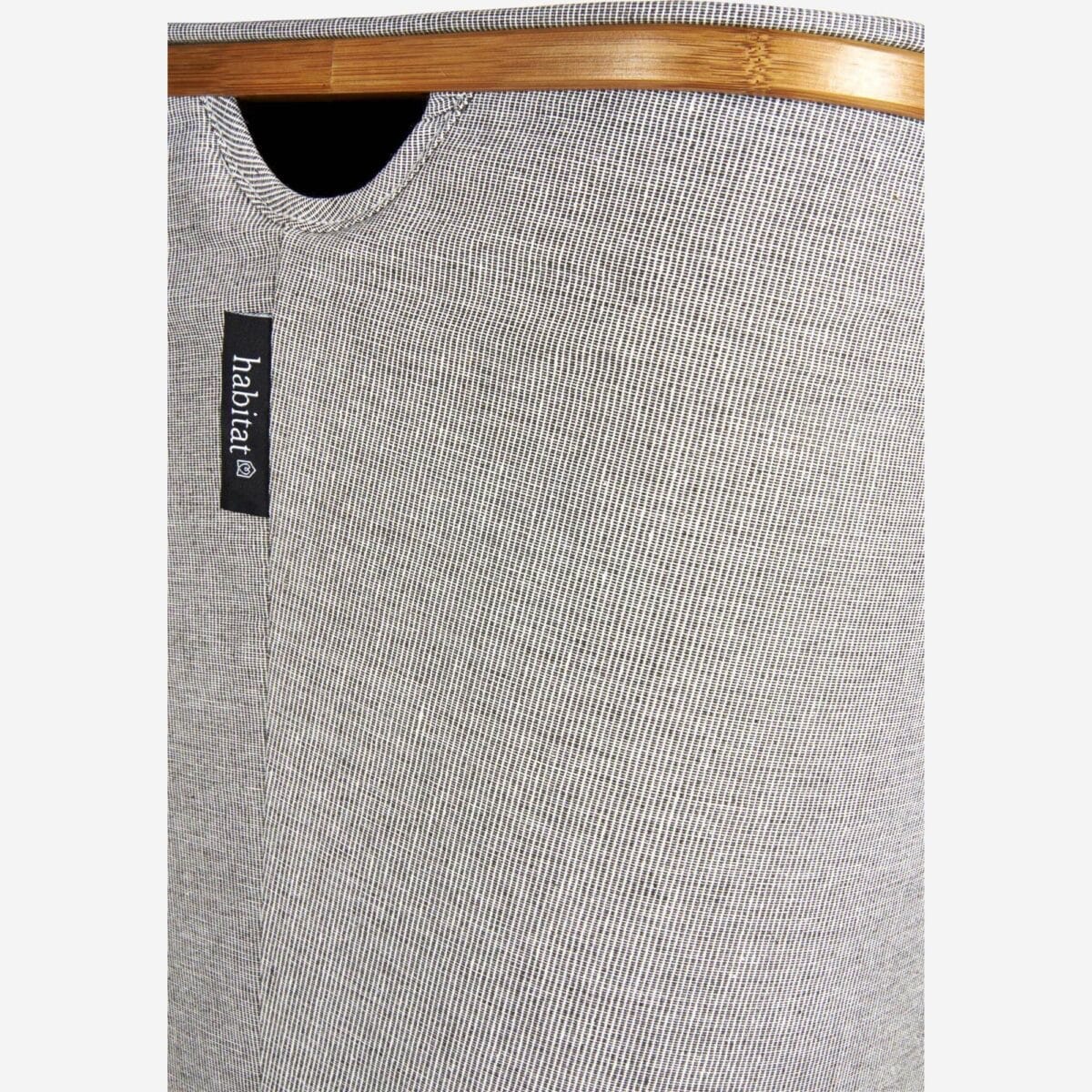 BARNABE μεγάλο καλάθι απλύτων με ύφασμα και μπαμπού γκρί - Image 8