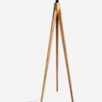 TRIPOD II floor lamp base H148cm, natural wood - Image 3