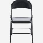 MACADAM folding metal chair black color