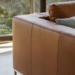 MONTINO three-seater marron leather sofa - Image 12