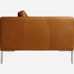 MONTINO three-seater marron leather sofa - Image 6