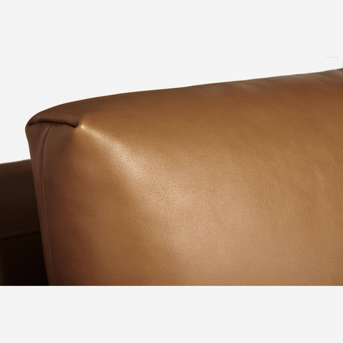 MONTINO three-seater marron leather sofa - Image 8