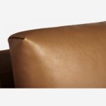 MONTINO three-seater marron leather sofa - Image 8