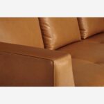 MONTINO three-seater marron leather sofa - Image 9
