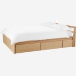 ADAMS δρύινο κρεβάτι 160x200εκ με αποθηκευτικό χώρο