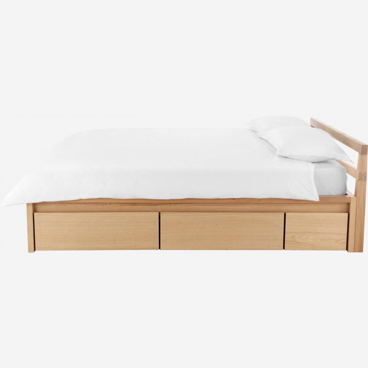 ADAMS δρύινο κρεβάτι 160x200εκ με αποθηκευτικό χώρο - Image 4