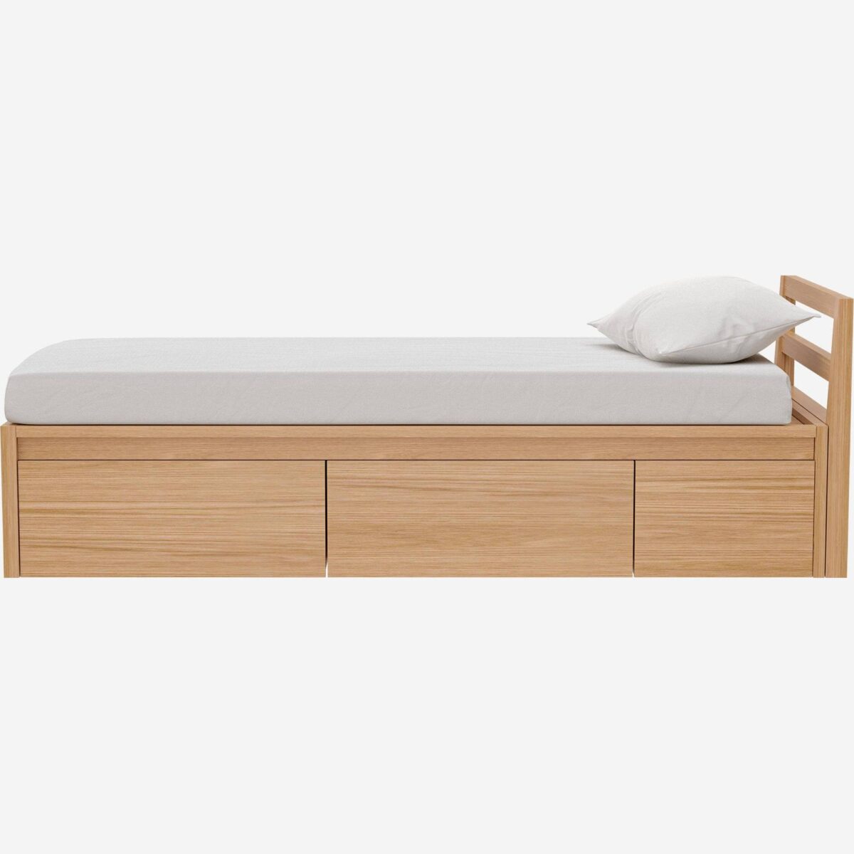 ADAMS II Κρεβάτι δρύινο με αποθηκευτικό χώρο 90x200cm - Image 3
