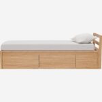 ADAMS II Κρεβάτι δρύινο με αποθηκευτικό χώρο 90x200cm - Image 3