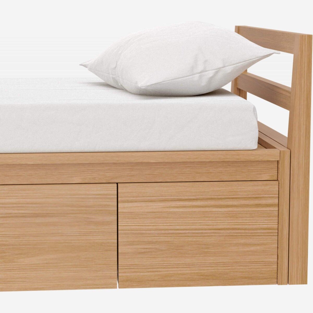 ADAMS II Κρεβάτι δρύινο με αποθηκευτικό χώρο 90x200cm - Image 4