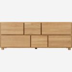 HANITA chest of drawers with 6 oak drawers - Natural