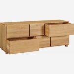 HANITA συρταριέρα με 6 συρτάρια από δρυς - Φυσικό - Image 11