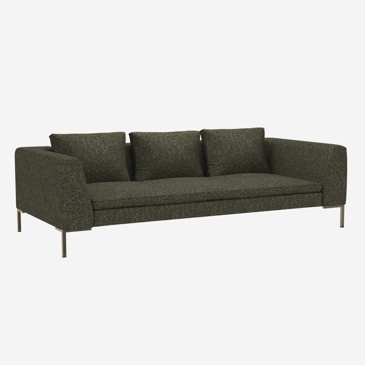MONTINO three-seater sofa lucca fabric green - Image 3