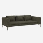 MONTINO three-seater sofa lucca fabric green - Image 3