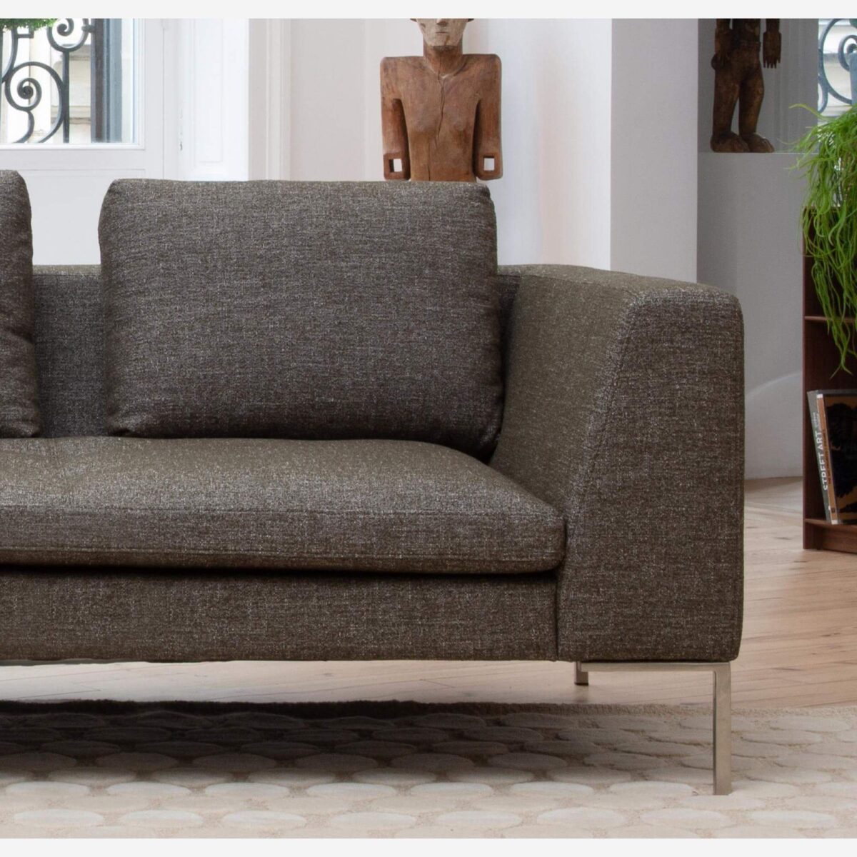 MONTINO three-seater sofa lucca fabric green - Image 4