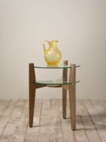 SIDE TABLE WITH TWO GLASS SHELVES