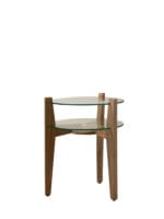 SIDE TABLE WITH TWO GLASS SHELVES - Image 2