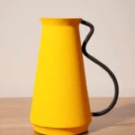 Graphic style yellow vase