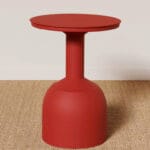 BURLESQUE METALLIC SIDE TABLE RED D37