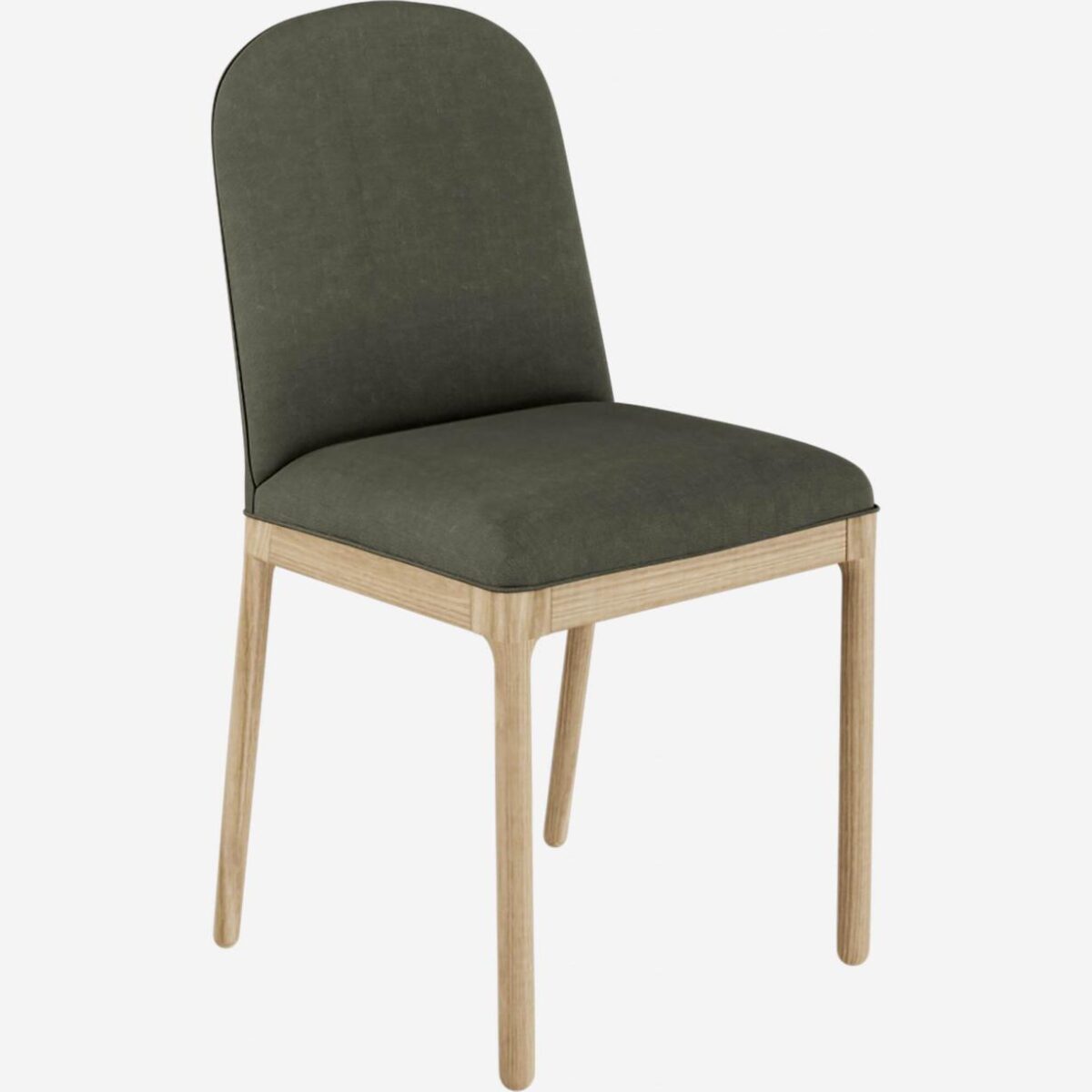 Bet fabric chair with wooden base - Image 4