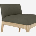 Bet fabric chair with wooden base - Image 2
