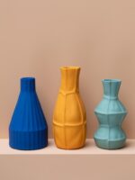 ABSTRACT GREEN STRIPED VASE - Image 5