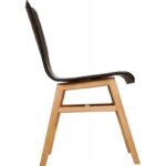 PLY III Leather chair with oak legs - Image 6