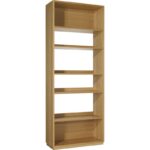 KUDA δρύινη βιβλιοθήκη πέντε ράφια 88x224cm